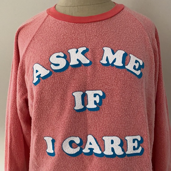 Wildfox Ask Me If I Care Sweatshirt S - Picture 2 of 2